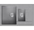 Мойка MIXLINE ML-GM22 двухчашевая с крылом, графит 342, 770х500х195мм 552031 1