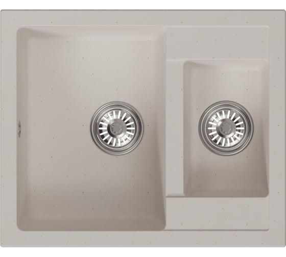 Мойка MIXLINE ML-GM21 двухчашевая, белая 331, 600х500х190мм 552016