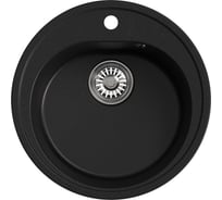 Мойка MIXLINE ML-GM11 круглая, ультра-черная 344, 500 мм, глубина чаши 180 NEW 551829