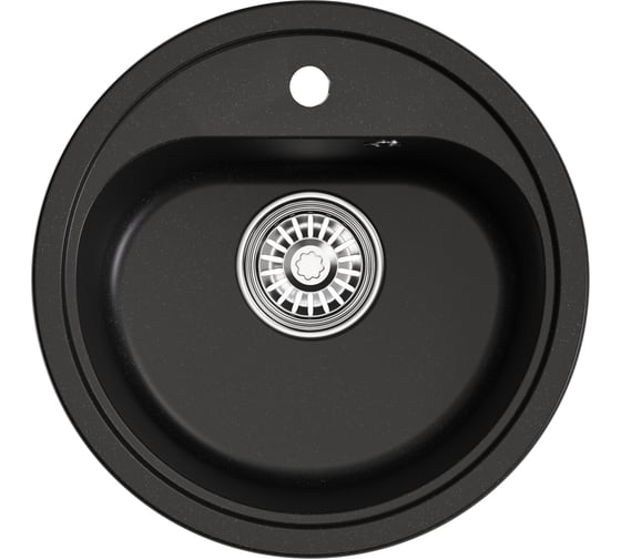 Мойка MIXLINE ML-GM10 круглая, ультра-черная 344, 440мм глуб. чаши 180 NEW 551817