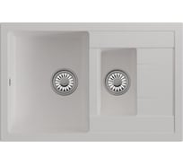 Мойка MIXLINE ML-GM22 двухчашевая с крылом, ультра-белая 341, 770х500х195мм 552030