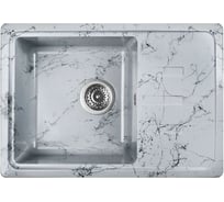 Мойка для кухни из искусственного камня WISENT мрамор серо-черный (беларусь) 435x620x220 WB15-16/WGER013