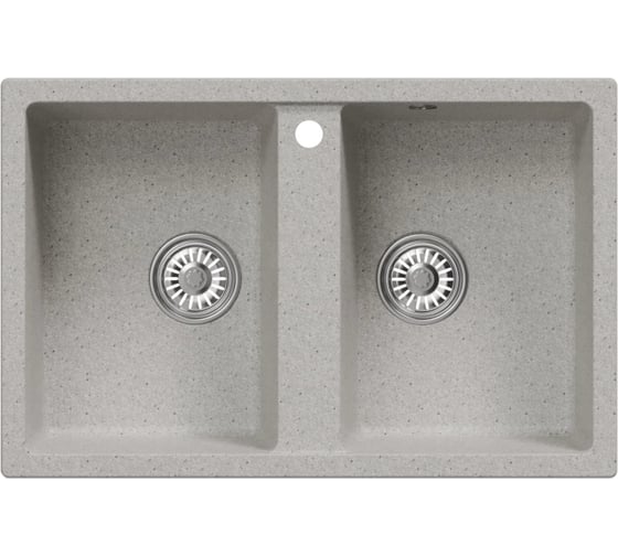 Мойка MIXLINE двухчашевая, серая 310, 770х500х190 мм ML-GM23 NEW 552039
