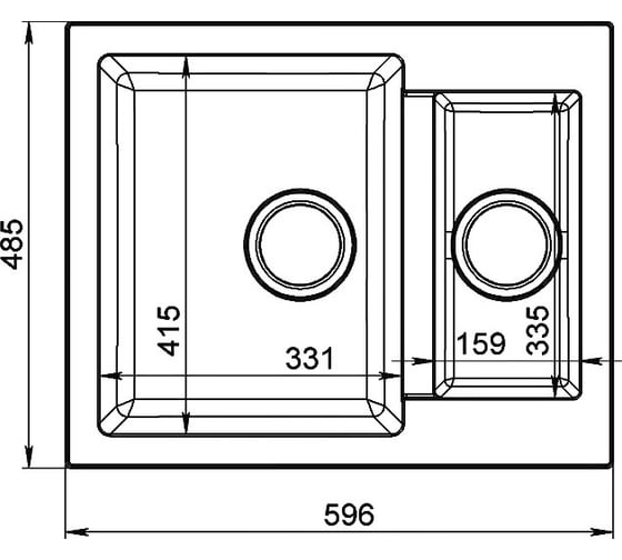 Мойка Formastone FG 60-50 435 латте 4630035123359