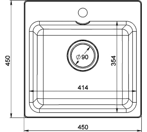 Мойка Formastone NOVA 45-45 черный 4630037805031