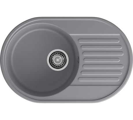 Мойка GranFest QUARZ 18 1-чаша+крыло 740х480 мм темно-серый арт.GF-Z- 18 темно-серый