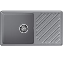 Мойка GranFest QUARZ 53 1-чаша+крыло 860х480 мм, темно-серый арт.GF-ZL- 53 темно-серый