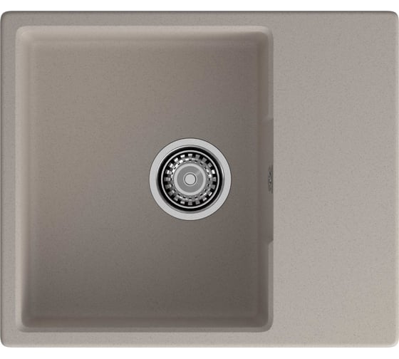 Мойка GranFest URBAN 658L 1 чаша+крыло, 580х490 мм GF-UR-658L песочный