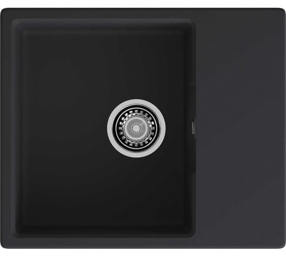 Мойка GranFest URBAN 658L 1 чаша+крыло, 580х490 мм GF-UR-658L черный