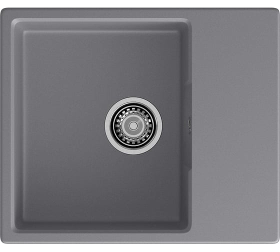 Мойка GranFest URBAN 658L 1 чаша+крыло, 580х490 мм GF-UR-658L темно-серый 1