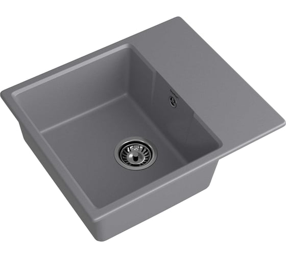 Мойка GranFest URBAN 658L 1 чаша+крыло, 580х490 мм GF-UR-658L темно-серый