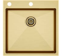 Кухонная мойка Paulmark KRONER-EDGE 51, брашированное золото, 510х510мм, PM775151-BG