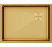 Кухонная мойка Paulmark NEXT-SKEW 58 UNI, брашированное золото, 580х440мм, PM885844-BG