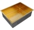 Кухонная мойка Paulmark NEXT-SKEW 58 UNI, брашированное золото, 580х440мм, PM885844-BG 2