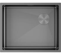 Кухонная мойка Paulmark NEXT-SKEW 54 UNI, вороненая сталь,540х440мм, PM885444-GM