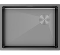 Кухонная мойка Paulmark NEXT-SKEW 58 UNI, вороненая сталь,580х440мм, PM885844-GM