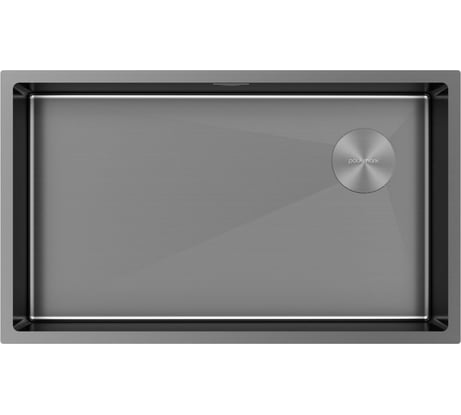 Кухонная мойка Paulmark NEXT-SKEW 74 UNI, вороненая сталь,740х440мм, PM887444-GM
