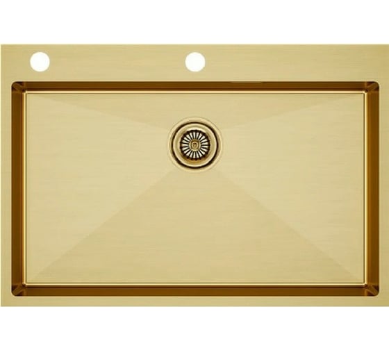 Мойка из нержавеющей стали Paulmark VAST-EDGE брашированное золото, 750x510 мм PM777551-BG