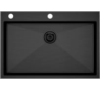 Мойка из нержавеющей стали Paulmark VAST-EDGE вороненая сталь, 750x510мм PM777551-GM
