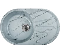 Мойка из искусственного камня WISENT для кухни Мрамор Серо-черный (БЕЛАРУСЬ) 455x735x215 WA02-16/WGER013