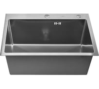 Кухонная мойка из нержавеющей стали WISENT рифленая W36045D-S с сифоном и дозатором W405A WS36045D/W02-114/W405A