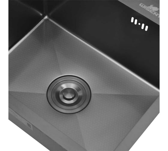 Кухонная мойка из нержавеющей стали WISENT с PVD покрытием рифленая W35044BD-S с сифоном и дозатором W405B WS35044BD/W02-114B/W405B