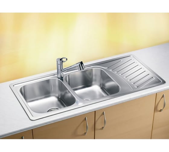 Мойка ALVEUS ELEGANT 70 LEI-90 1110х510 мм, 2X в комплекте с сифоном 1130555 1009387