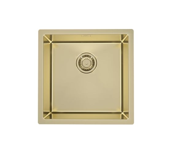 Мойка ALVEUS QUADRIX MONARCH 30 GOLD 450х450х200 мм, в комплект с выпуском, без сифона 1103319