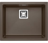 Мойка ALVEUS QUADRIX 50 GRANITAL+ CHOCOLATE-G03M 560х460х200 мм, с сифоном 1133398 1108036
