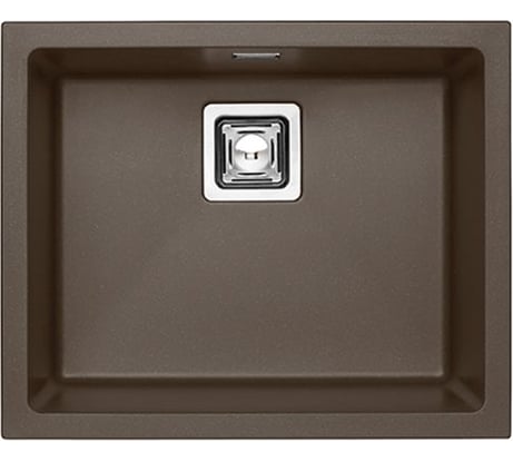 Мойка ALVEUS QUADRIX 50 GRANITAL+ CHOCOLATE-G03M 560х460х200 мм, с сифоном 1133398 1108036