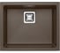 Мойка ALVEUS QUADRIX 50 GRANITAL+ CHOCOLATE-G03M 560х460х200 мм, с сифоном 1133398 1108036 1