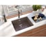 Мойка ALVEUS QUADRIX 50 GRANITAL+ CHOCOLATE-G03M 560х460х200 мм, с сифоном 1133398 1108036 3
