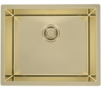 Мойка ALVEUS QUADRIX MONARCH 50 GOLD 550х450х200 мм, в комплекте с выпуском, без сифона 1103382