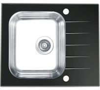 Мойка ALVEUS VITRO 20 RAL9005-90 черная, 780х430 мм, с сифоном клапан-автомат 1058656 1114558