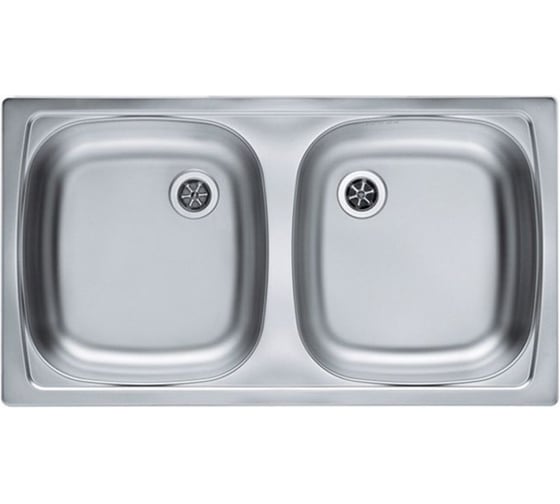 Мойка ALVEUS BASIC 160 LEI-60 780х435 мм, 2X в комплекте с сифоном 1071240 1039145