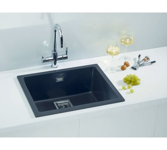 Мойка ALVEUS QUADRIX 50 GRANITAL+ TWILIGHT-G05M 560х460х200 мм, с сифоном 1133398 1108038