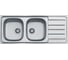 Мойка ALVEUS LINE 100 NAT-90 1160х500 мм, 2X в комплекте с сифоном 1130555 1087978 1