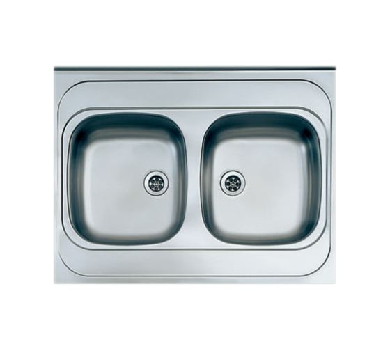 Мойка ALVEUS CLASSIC 40 NAT 800х600 мм, 2X в комплекте с сифоном 1071240 1009078