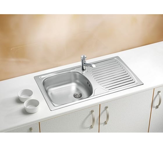 Мойка ALVEUS BASIC 170 NAT-60 780х435 мм, 1X в комплекте с сифоном 1011717 1083404