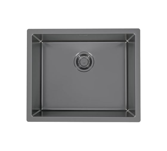 Мойка ALVEUS QUADRIX MONARCH 50 ANTHRACITE 550х450х200 мм, в комплекте с выпуском, без сифона 1103383