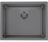 Мойка ALVEUS QUADRIX MONARCH 50 ANTHRACITE 550х450х200 мм, в комплекте с выпуском, без сифона 1103383 1