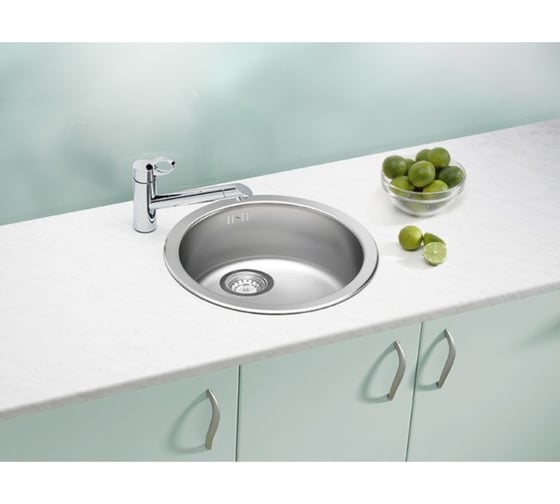 Мойка ALVEUS FORM 10 NAT-90 FI 450 1X в комплекте с сифоном 1102384 1084837