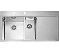 Мойка ALVEUS PURE 60 KMB-90 980х525 мм, 1+1/2 левая, в комплекте с сифоном 1127259 1103654