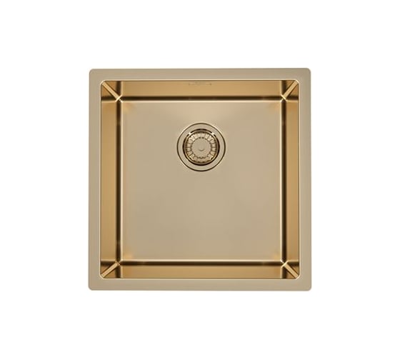 Мойка ALVEUS QUADRIX MONARCH 30 BRONZE 450х450х200 мм, в комплекте с выпуском, без сифона 1103381