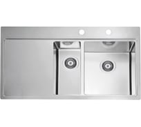 Мойка ALVEUS PURE 60 KMB-90 980х525 мм, 1+1/2 правая в комплекте с сифоном 1127259 1103655