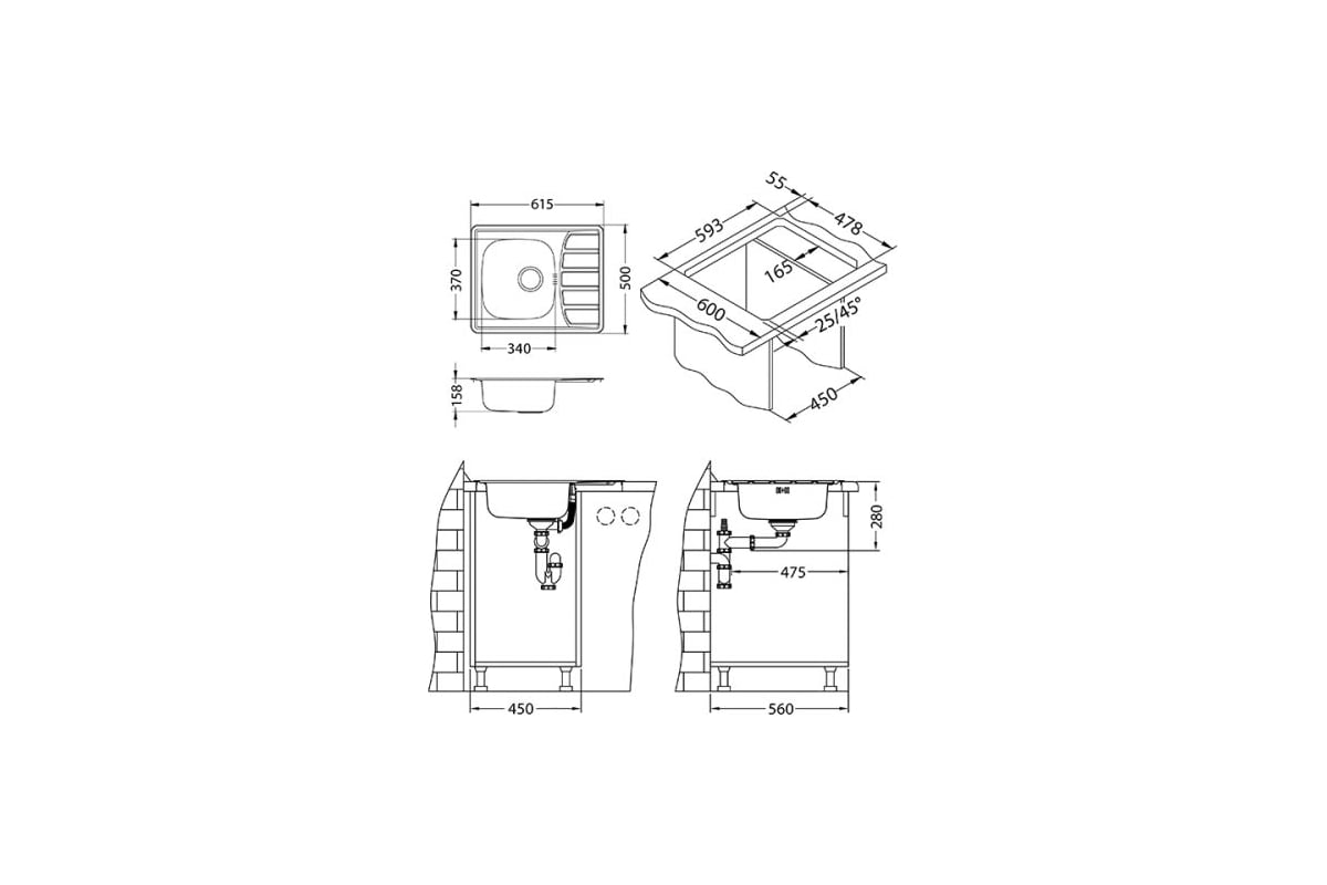 Кухонная мойка Alveus 1100886