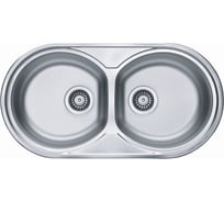 Мойка ALVEUS FORM 50 LEI-90 832х437 мм, 2X в комплекте с сифоном 1082237 1060039