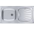 Мойка ALVEUS BASIC 80 NAT-60 860х435 мм, в комплекте с сифоном 1071237 1008844 1