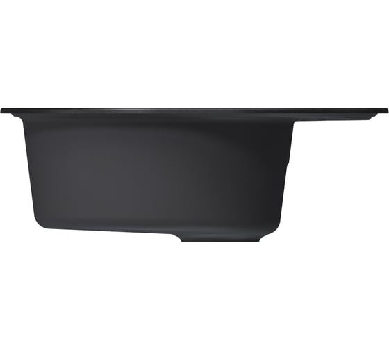 Мойка MIXLINE ML-GM17 овальная с крылом, ультра-черная 344, 580*470*180мм 551946