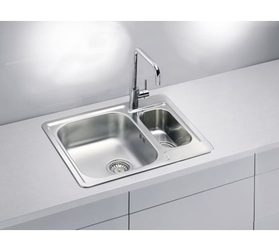 Мойка ALVEUS LINE 50 NAT-90 615х500 мм, 1+1/2 в комплекте с сифоном 1130555 1065676